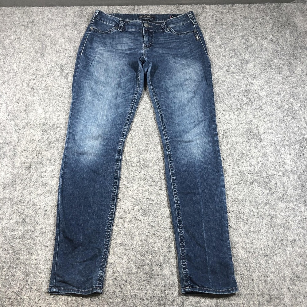 Silver Jeans Co Suki Mid Super Skinny Jeans Womens 31x33 Medium Wash Stretch